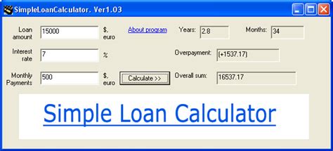 Simple Bank Loan Calculator